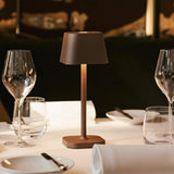 Ava Mocha Brown Rechargeable Table Lamp | Cordless & Dimmable