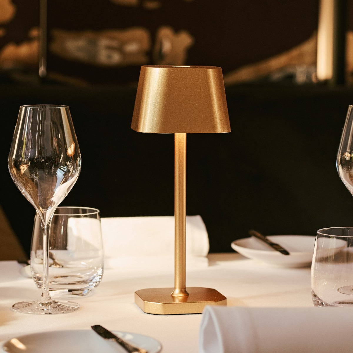 Ava Gold Rechargeable Table Lamp | Cordless, Dimmable & Stylish