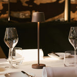 Vondel Mocha Brown Rechargeable and Cordless Lamp Perfect for Hospitality Industry – Wirelessly Rechargeable via Charging Station