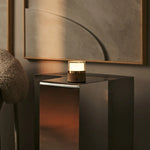 Leo Light Brown Compact Rechargeable Lamp – Wood, Dimmable Light