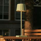 Wouter Sage Green Rechargeable Table Lamp – Wireless Charging, Dimmable, 120-Hour Battery Life