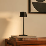 William Black Rechargeable Iron Table Lamp – 120-Hour Battery, Dimmable, USB-C Charging