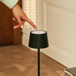 William Black Rechargeable Iron Table Lamp – 120-Hour Battery, Dimmable, USB-C Charging