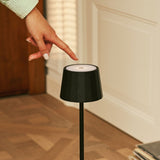 William Black Rechargeable Iron Table Lamp – 120-Hour Battery, Dimmable, USB-C Charging
