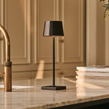William Black Rechargeable Iron Table Lamp – 120-Hour Battery, Dimmable, USB-C Charging