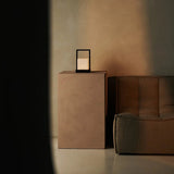 Noah Dark Brown Rechargeable Table Lamp With Glass and Wooden Handle - Tavellio