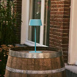 Hugo Amsterdams Blue Rechargeable Iron Table Lamp - Dimmable, Stylish & Cordless
