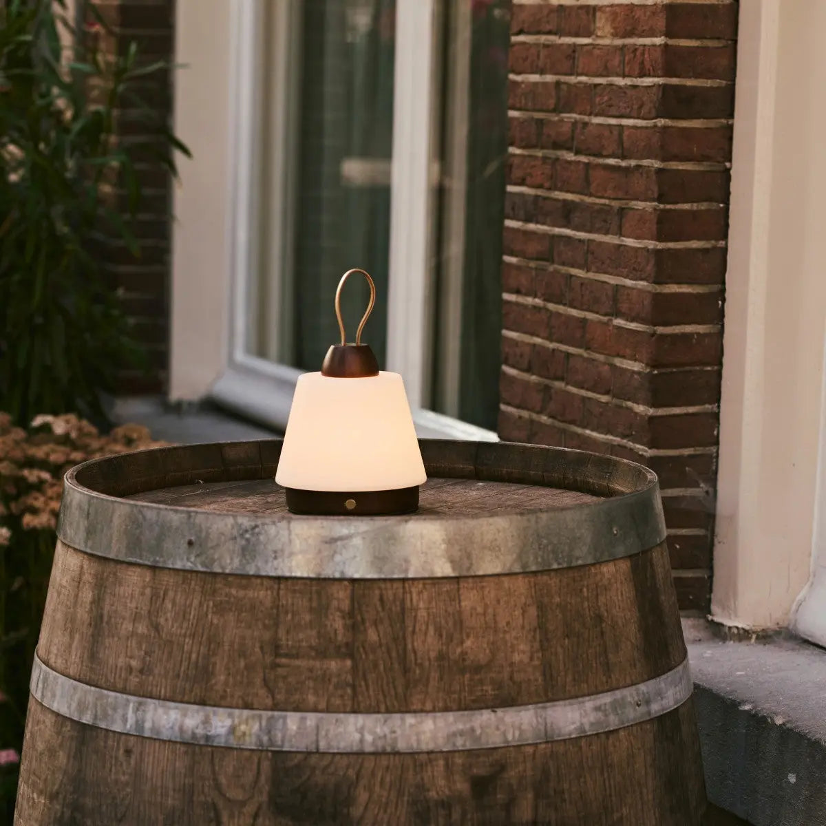 Liv Dark Brown Rechargeable Lamp – Leather Strap, Dimmable, 3 Light Modes, Cordless