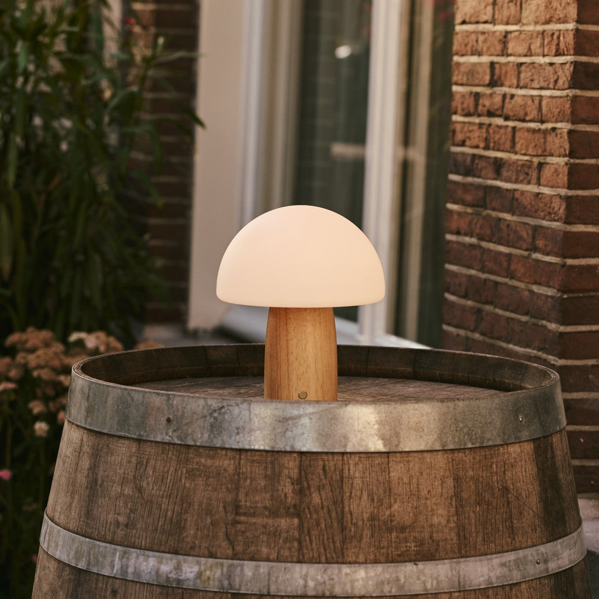 Mia Light Brown Stylish Wooden Table Lamp with Dimmer - Wood, Functional & Subtle