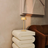 Hugo Amber Yellow Rechargeable Iron Table Lamp - Dimmable, Stylish & Cordless Tavellio