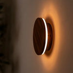 Lou Walnut Cordless Wall Light – Rechargeable & Dimmable with Touch Control
