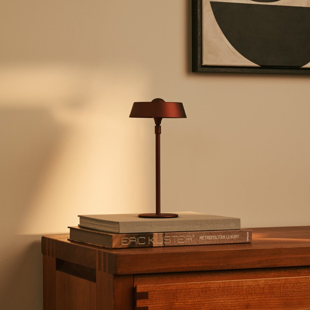 Luca Bronze - USB Rechargeable Lamp l Minimalist, Playful & Dimmable