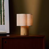 Lucy brun clair lampe rechargeable en bois