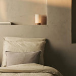 Luna Light Brown Rechargeable Table Lamp in 3D-Printed Porcelain – Cordless, Dimmable & Up to 100 Hours of Light
