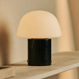 Maes Black / Nero Marquina – Elegant Marble Rechargeable Table Lamp, Up to 100 Hours of Illumination, Stylish and Functional