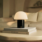 Maes Black / Nero Marquina – Elegant Marble Rechargeable Table Lamp, Up to 100 Hours of Illumination, Stylish and Functional