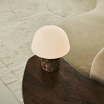 Maes Brown / Emeperador Dark – Elegant Marble Rechargeable Table Lamp, Up to 100 Hours of Illumination, Stylish and Functional