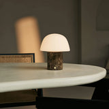 Maes Brown / Emeperador Dark – Elegant Marble Rechargeable Table Lamp, Up to 100 Hours of Illumination, Stylish and Functional