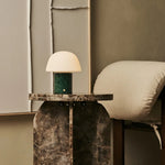 Maes Green / Verde Alpi – Elegant Marble Rechargeable Table Lamp, Up to 100 Hours of Illumination, Stylish and Functional