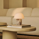 Maes White – Lilac Marble Rechargeable Table Lamp | Elegant, Stylish & Functional