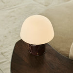 Maes Red / Rosso Levanto – Elegant Marble Rechargeable Table Lamp, Up to 100 Hours of Illumination, Stylish and Functional
