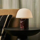 Maes Red / Rosso Levanto – Elegant Marble Rechargeable Table Lamp, Up to 100 Hours of Illumination, Stylish and Functional