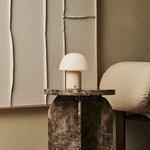Maes Beige / Travertino Classico – Elegant Travertine Rechargeable Table Lamp, Up to 100 Hours of Illumination, Stylish and Functional