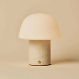 Maes Beige / Travertino Classico – Elegant Travertine Rechargeable Table Lamp, Up to 100 Hours of Illumination, Stylish and Functional