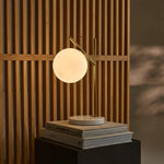 Madison Marble Lamp with Frosted Glass Globe – Elegant Table Lamp Tavellio
