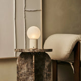 Metsu Beige / Travertino Classico – Classic Travertine Rechargeable Table Lamp with 3 Light Colors & Dimming Function