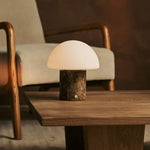 Maris Brown / Emeperador Dark – Classic Marble Rechargeable Table Lamp with 3 Light Colors & Dimming Function