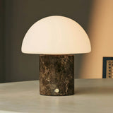 Maris Brown / Emeperador Dark – Classic Marble Rechargeable Table Lamp with 3 Light Colors & Dimming Function