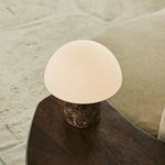 Maris Brown / Emeperador Dark – Classic Marble Rechargeable Table Lamp with 3 Light Colors & Dimming Function