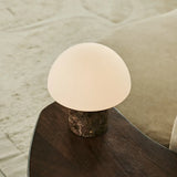 Maris Brown / Emeperador Dark – Classic Marble Rechargeable Table Lamp with 3 Light Colors & Dimming Function