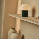 Maris Green / Verde Alpi – Classic Marble Rechargeable Table Lamp with 3 Light Colors & Dimming Function