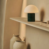 Maris Green / Verde Alpi – Classic Marble Rechargeable Table Lamp with 3 Light Colors & Dimming Function