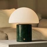 Maris Green / Verde Alpi – Classic Marble Rechargeable Table Lamp with 3 Light Colors & Dimming Function