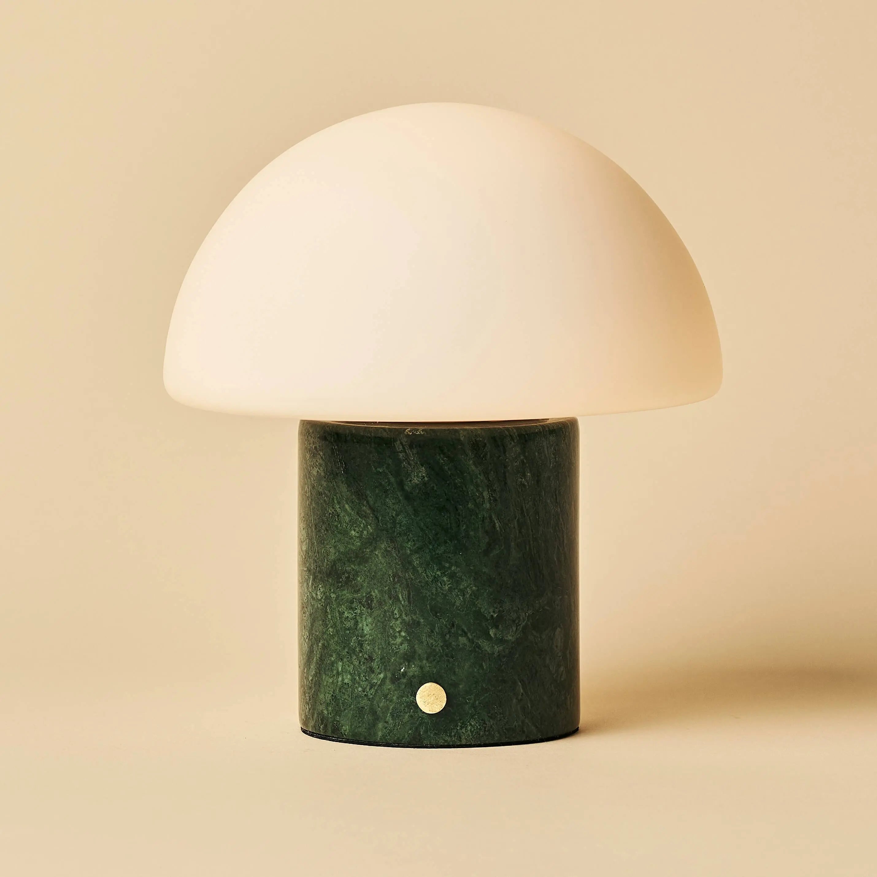 Maris Green / Verde Alpi – Classic Marble Rechargeable Table Lamp with 3 Light Colors & Dimming Function