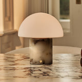 Maris Weiß – Calacatta Viola Marmor Wiederaufladbare Tischlampe 