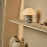 Maris White / Bianco Statuarietto – Classic Marble Rechargeable Table Lamp with 3 Light Colors & Dimming Function
