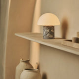 Maris White / Bianco Statuarietto – Classic Marble Rechargeable Table Lamp with 3 Light Colors & Dimming Function