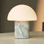 Maris White / Bianco Statuarietto – Classic Marble Rechargeable Table Lamp with 3 Light Colors & Dimming Function