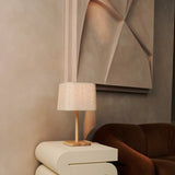 Marley Wooden Lamp with Beige Shade – Stylish & Organic Home Lighting Tavellio