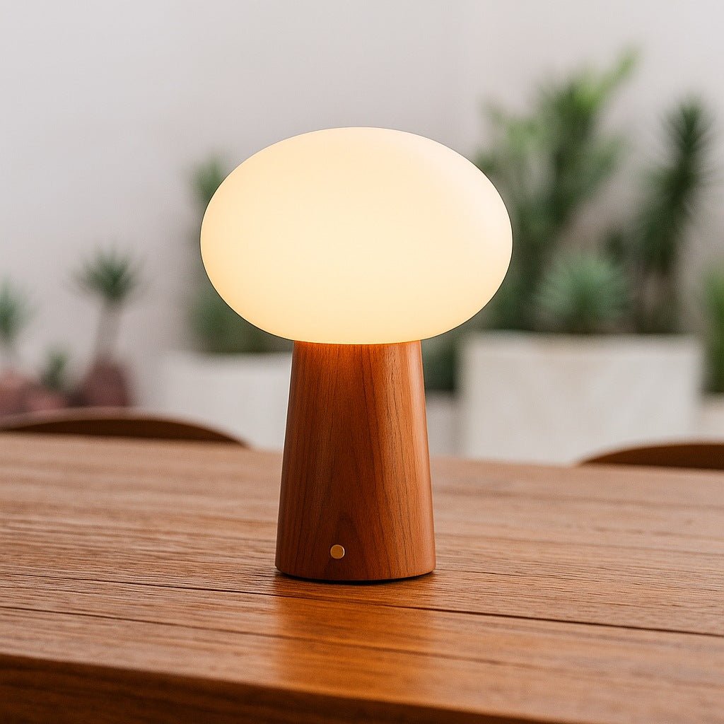 Max Chestnut Wooden Cordless and Rechargeable Lamp – Eco-Friendly Design