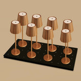 Combi Set Professional – 8 x Maya Copper Rechargeable Table Lamps & 1 x Central Station Wireless Charging Station with Qi-Technology – Perfect for Restaurants, Hospitality & Hotels Tavellio