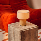 Merel Hellbraun Wiederaufladbare Holzlampe