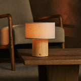Merel Hellbraun Wiederaufladbare Holzlampe