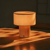 Merel Hellbraun Wiederaufladbare Holzlampe