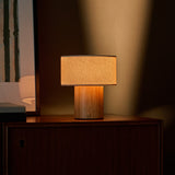Merel Hellbraun Wiederaufladbare Holzlampe