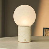 Metsu Beige / Travertino Classico – Classic Travertine Rechargeable Table Lamp with 3 Light Colors & Dimming Function